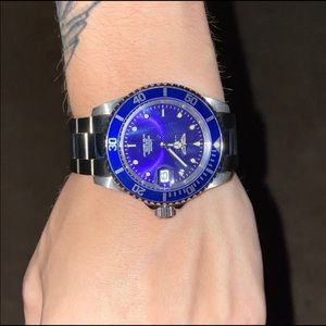 Invicta Silver/Blue Watch